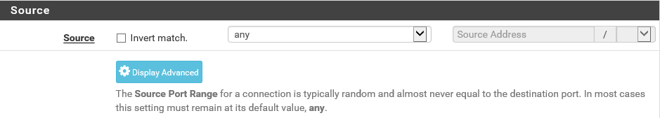 Source Firewall consola pfSense
